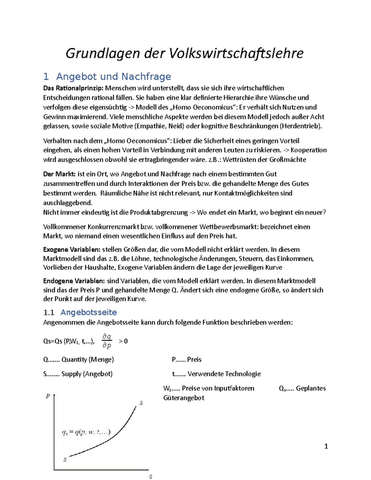 VWL Mitschrift - Vorlesungsnotizen Alle - Grundlagen Der ...