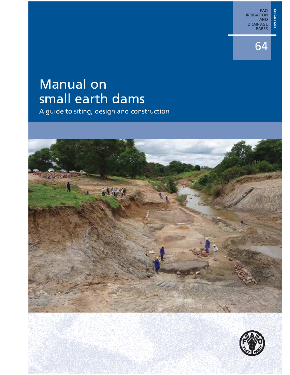 FAOManual On Small Earth Dams ISSN 0254 FAO IRRIGATION AND DRAINAGE