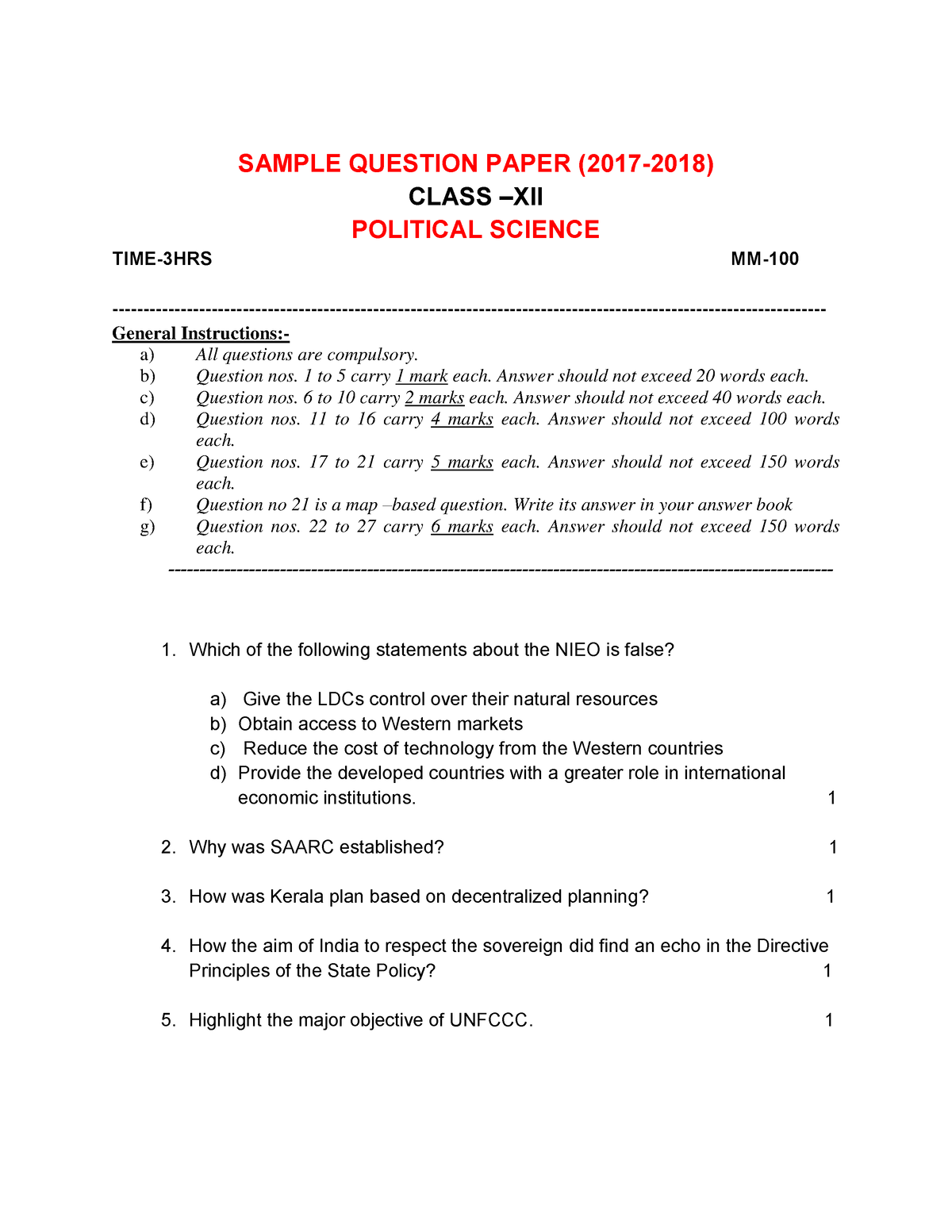 cbse-sample-paper-class-12-political-science-2018-sample-question