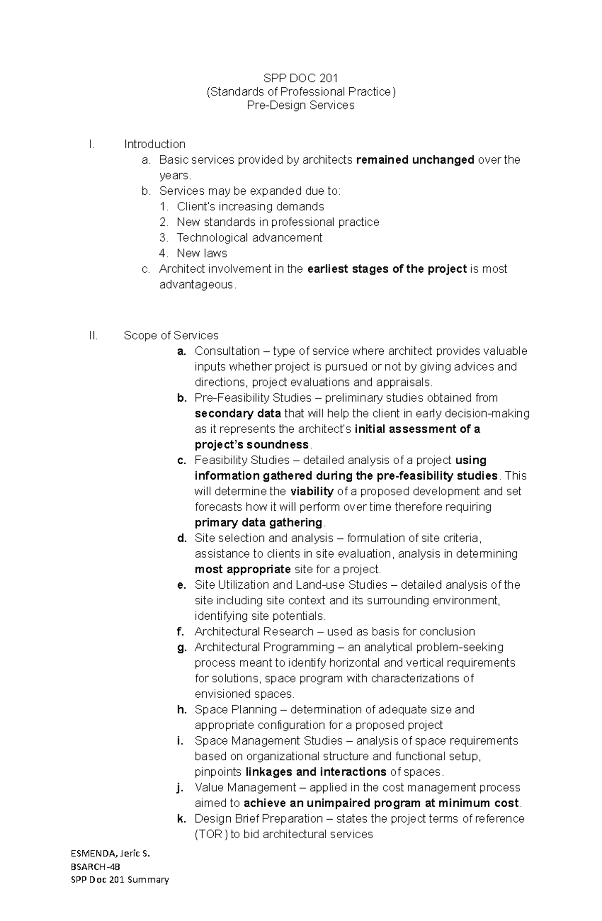 SPP DOC 201 Summary - SPP DOC 201 (Standards Of Professional Practice ...