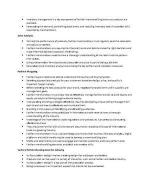 FTT 110 Notes 6 - FASHION TREND AND FASHION HISTORY - Lowe opened her ...