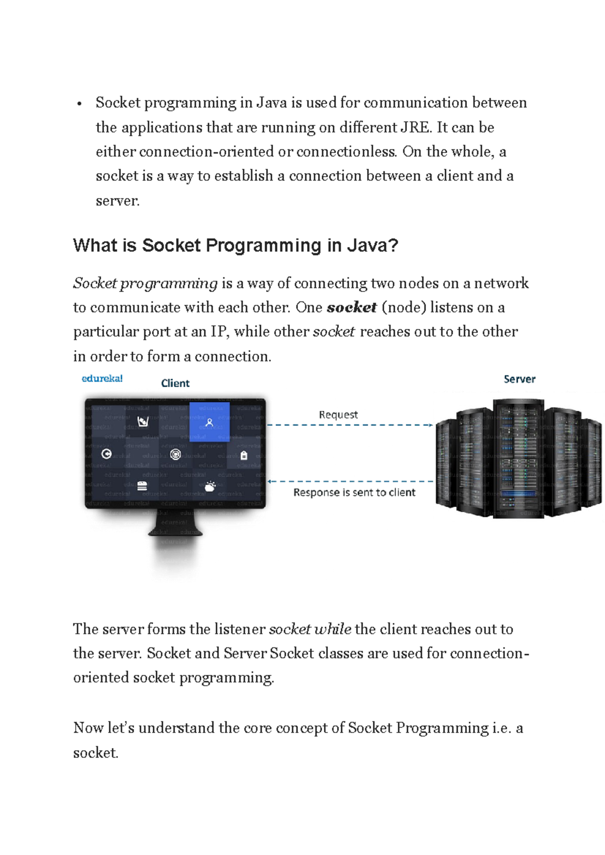 Fnl socket - Socket programming in Java is used for communication ...