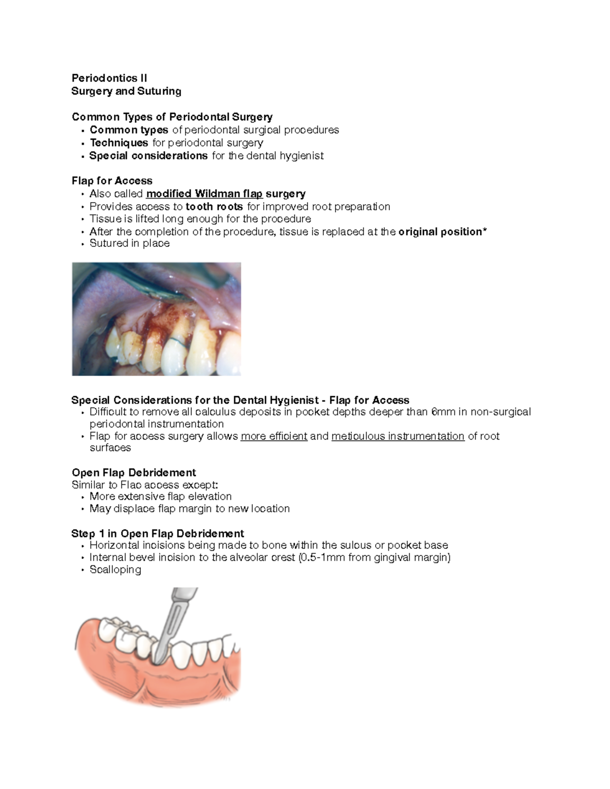 Surgery And Suturing - Periodontics II - Periodontics II Surgery And ...