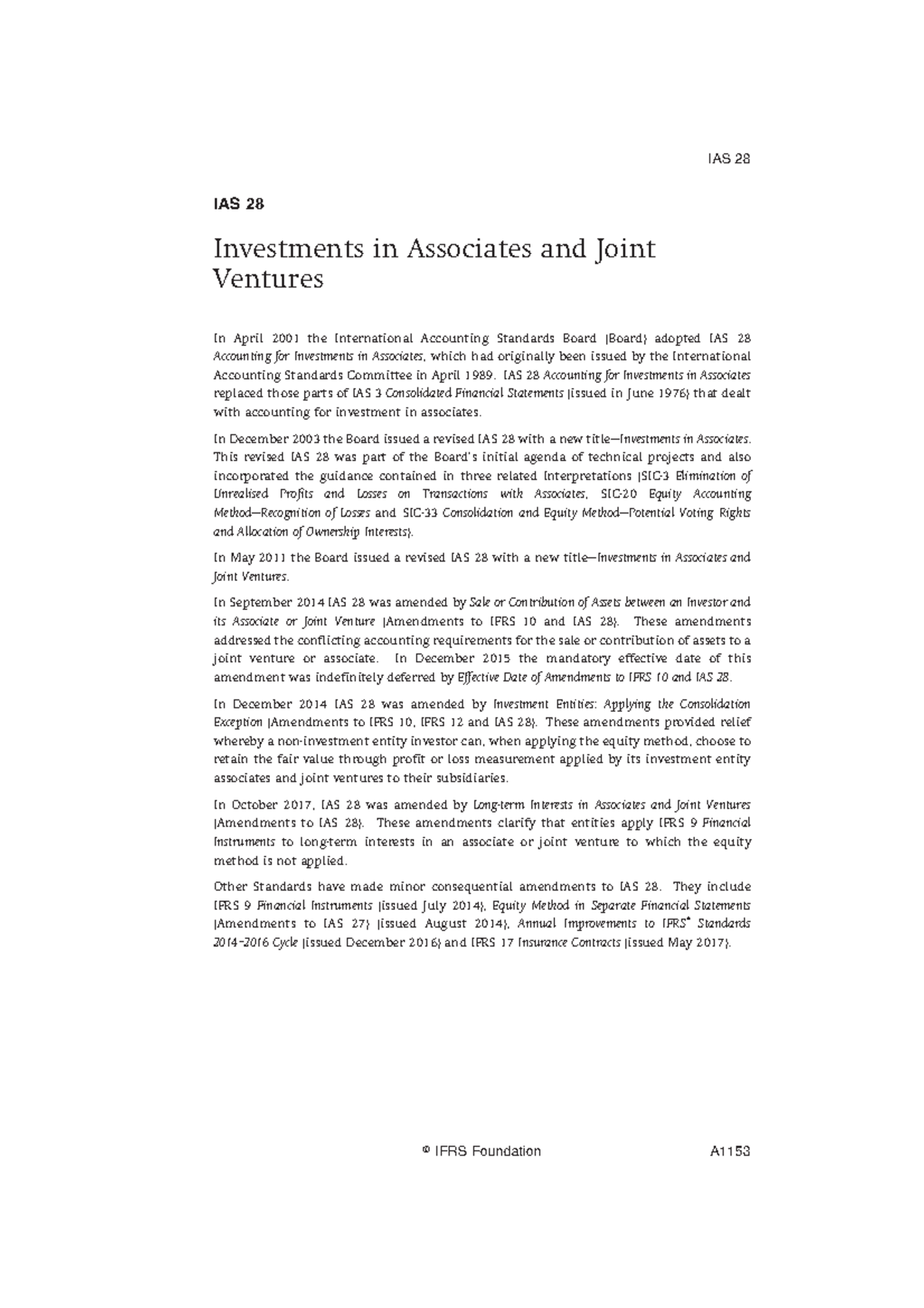 IAS 28 Investments In Associates And Joint Ventures - IAS 28 ...