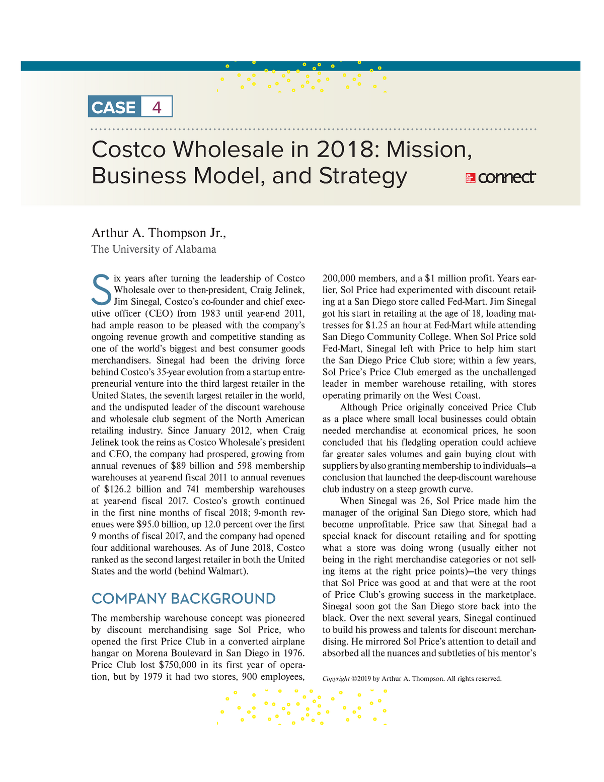 Document - Costco Wholesale In 2018: Mission, Business Model, And ...