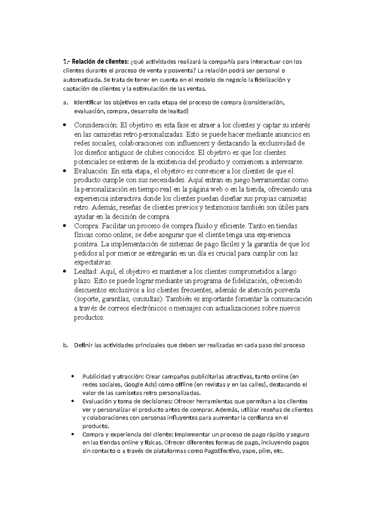 12 - lectur3e - 1.- Relación de clientes: ¿qué actividades realizará la ...