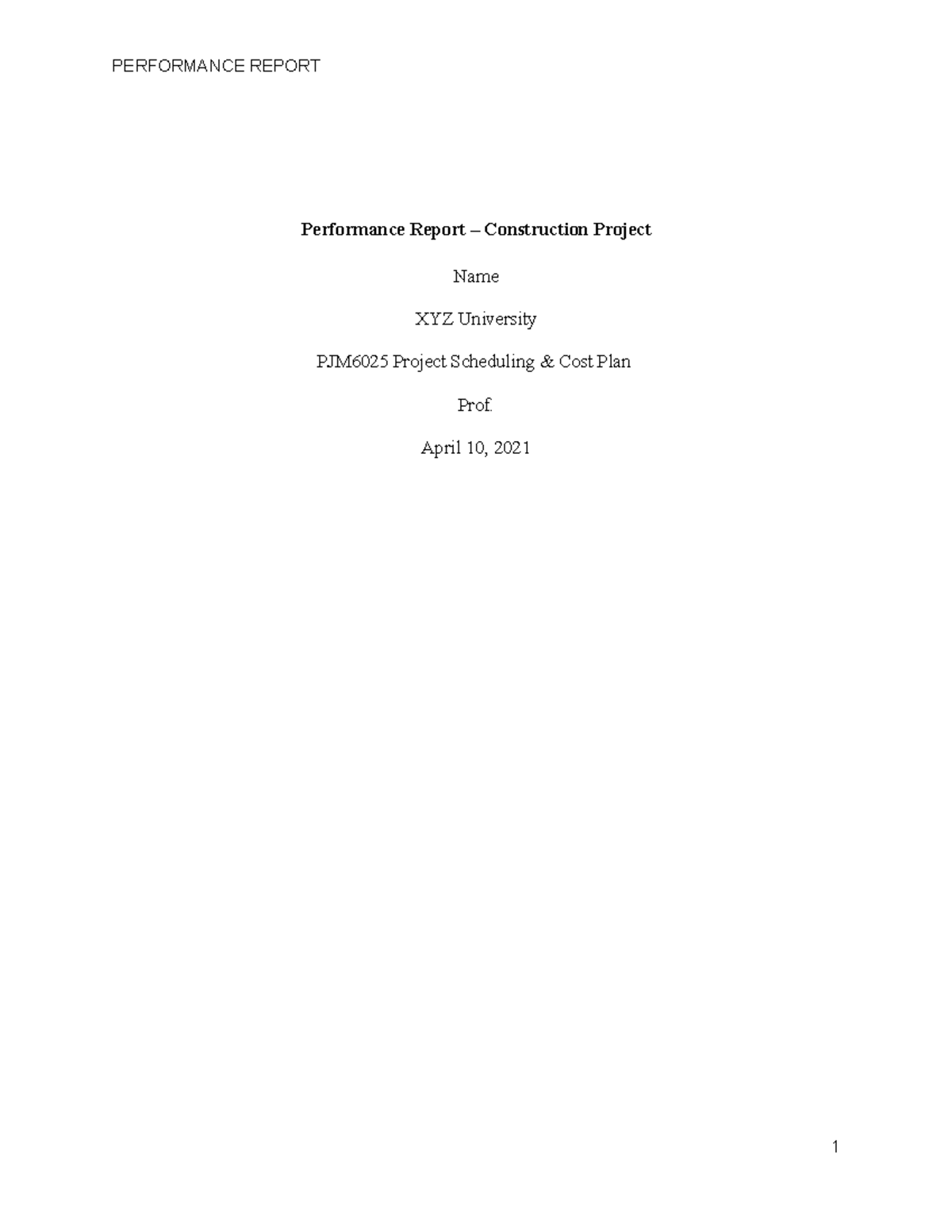 Performance Report Bi-weekly update - Performance Report – Construction ...