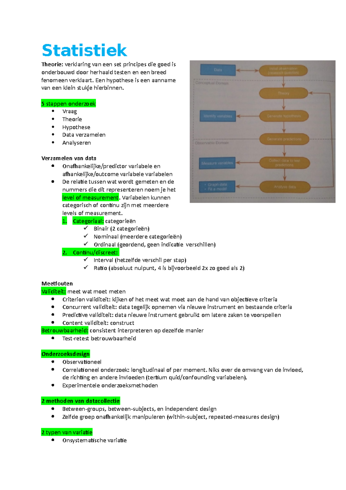 Statistiek 2ejaar - Samenvatting - Discovering Statistics Using IBM ...