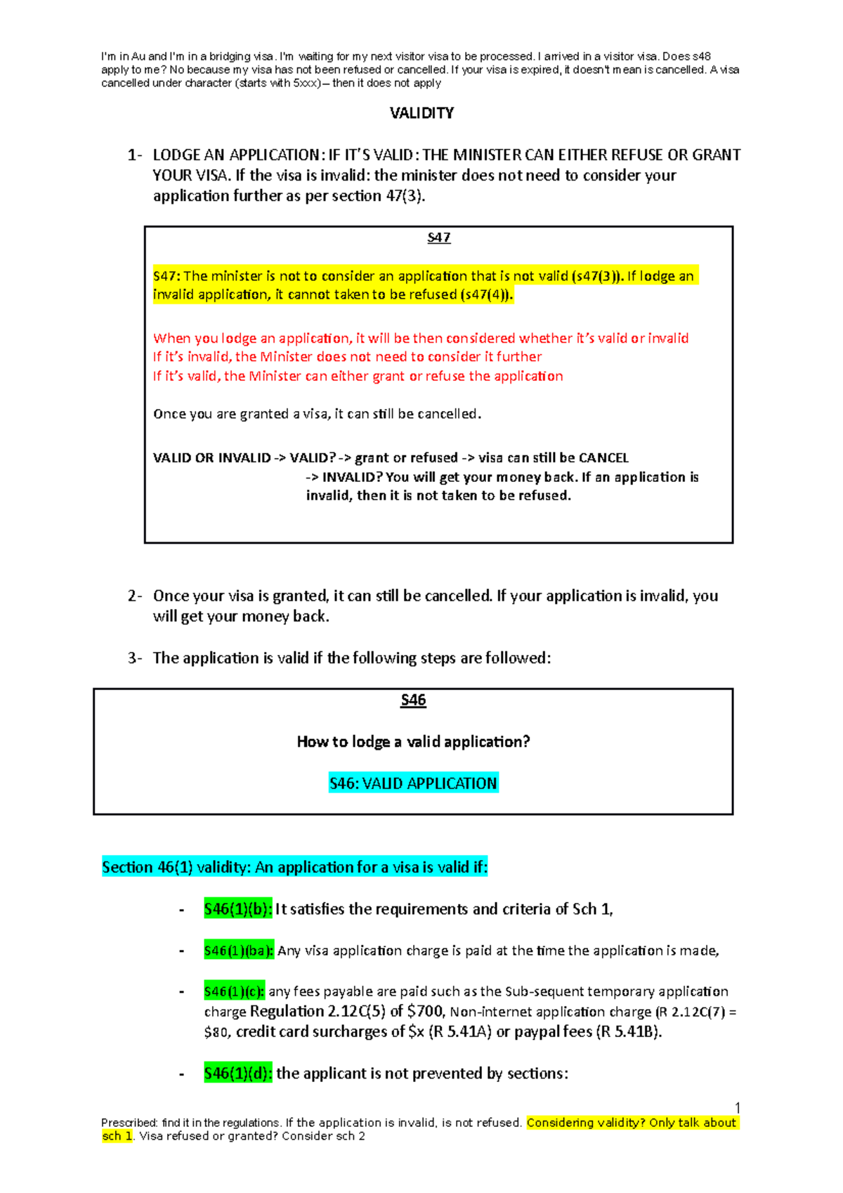 Validity - apply to me? No because my visa has not been refused or ...