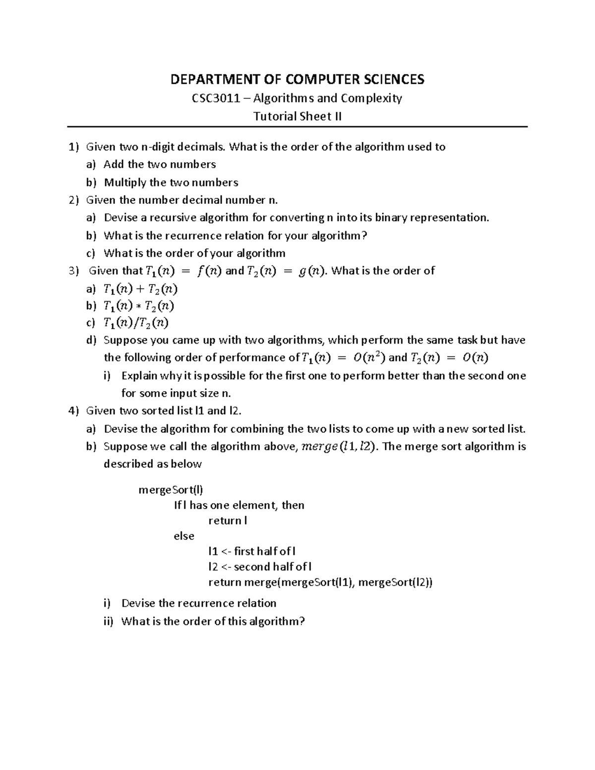 Csc3011 3011 tut 2 introductory discrete math lecture notes serving
