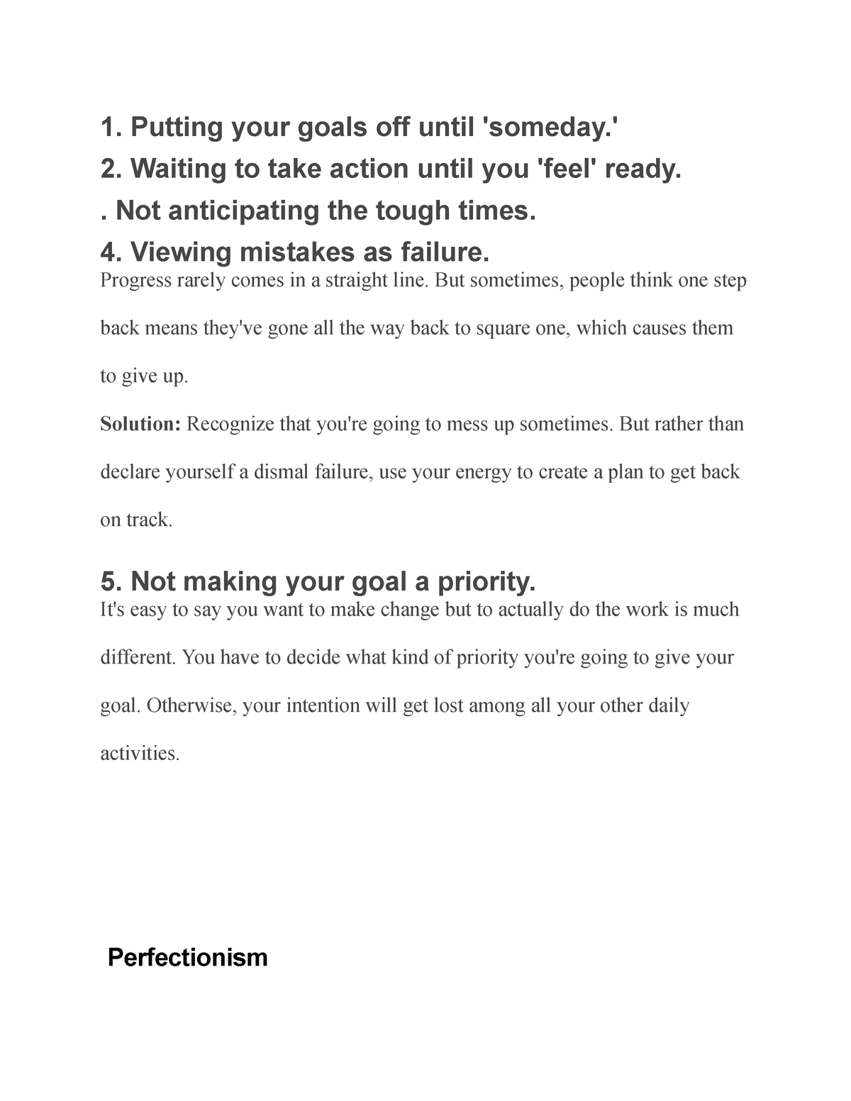 Waiting to take action until you 'feel' ready. - BS Accountancy ...