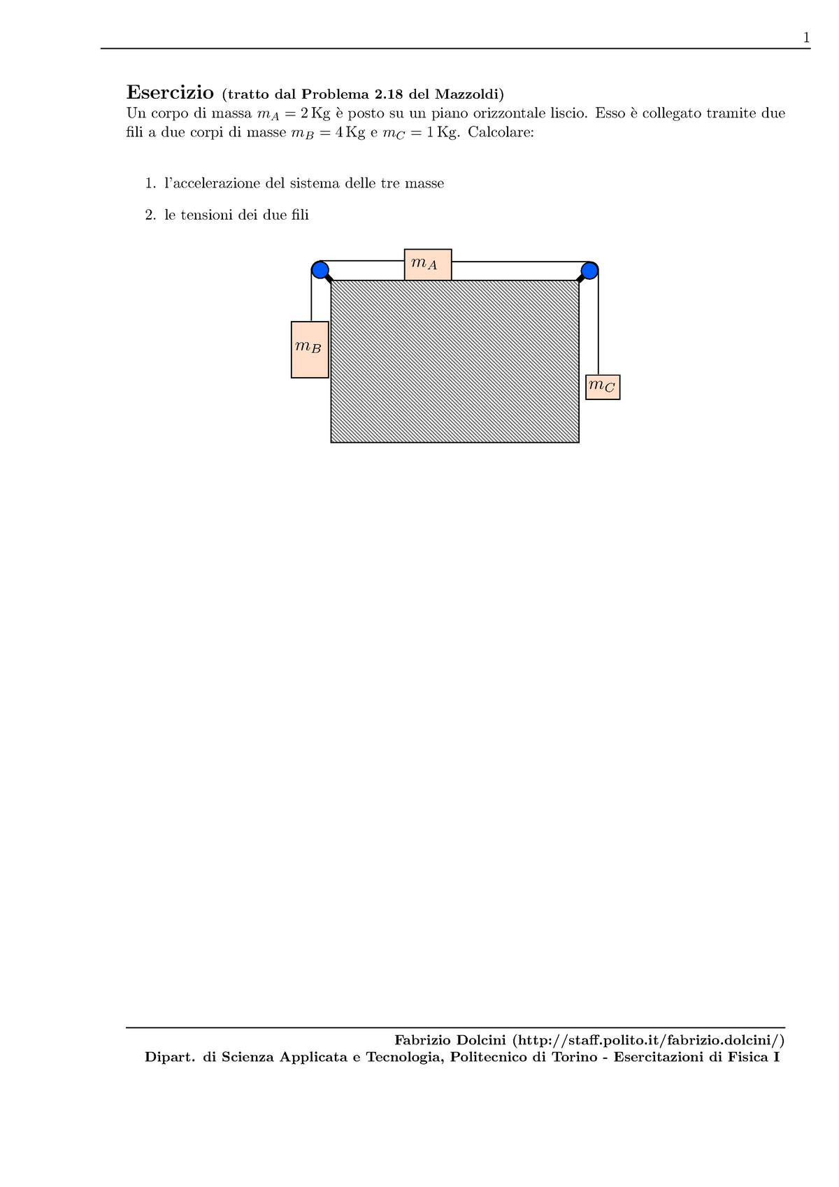 Esercizio-3-01 - Problema 2.18 Del Mazzold - 1 Esercizio (tratto Dal ...