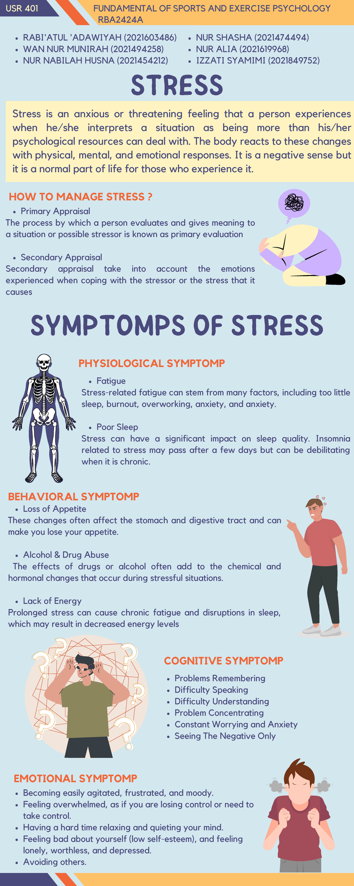 Infographic USR 401 - My assignment - Stress is an anxious or ...