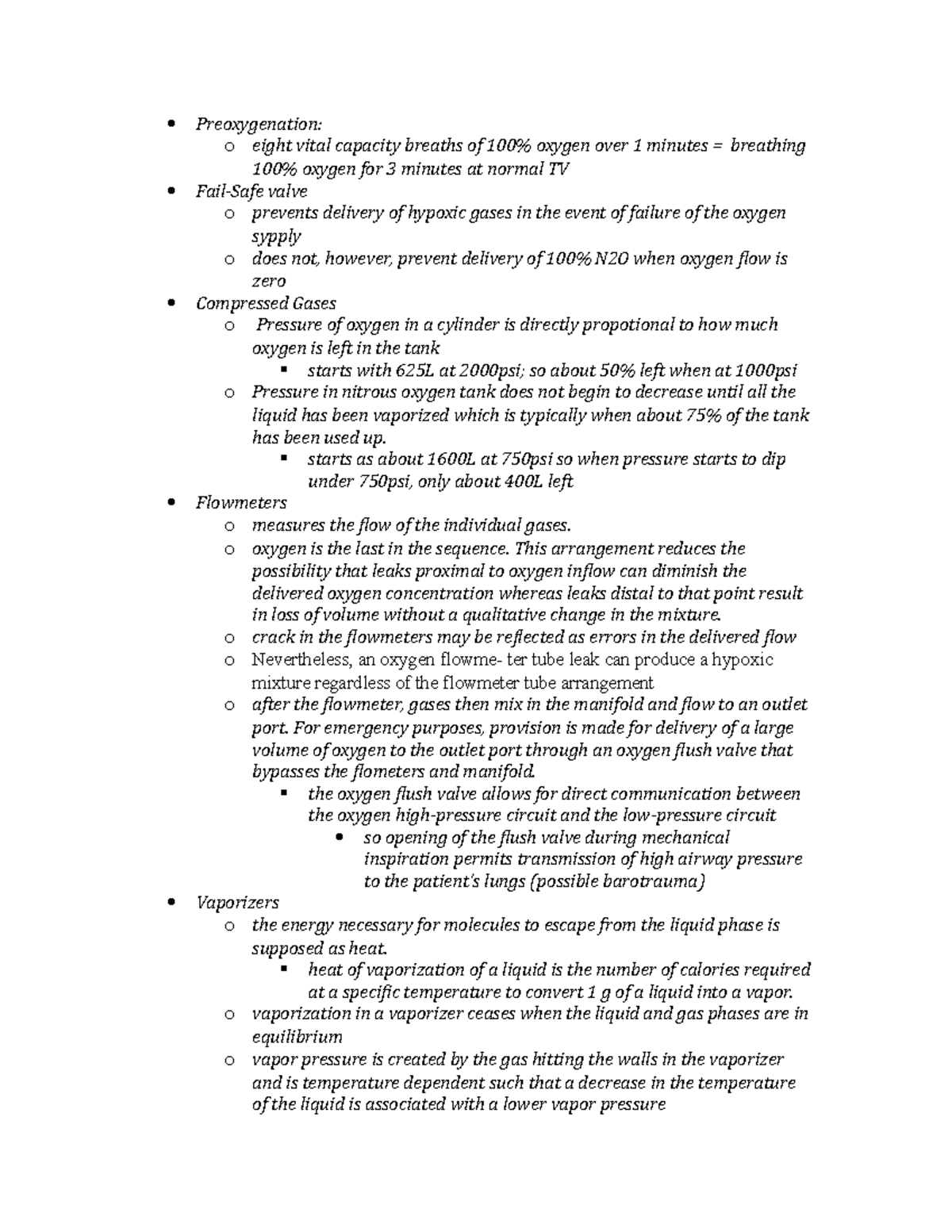 Chap 15- Anesthesia Delivery Systems - Preoxygenation: o eight vital ...