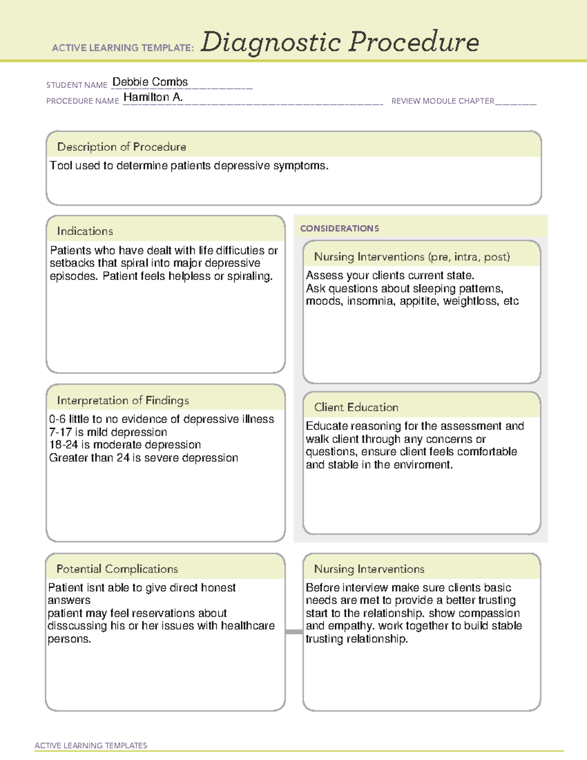 Diagnostic procedure 1 - ACTIVE LEARNING TEMPLATES Diagnostic Procedure ...