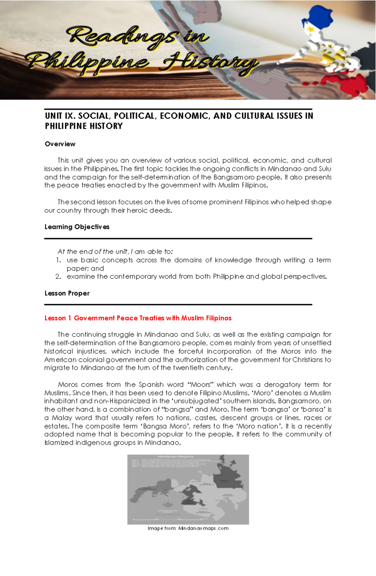 RPH-Unit-IX - LITERATURE - UNIT IX. SOCIAL, POLITICAL, ECONOMIC, AND ...