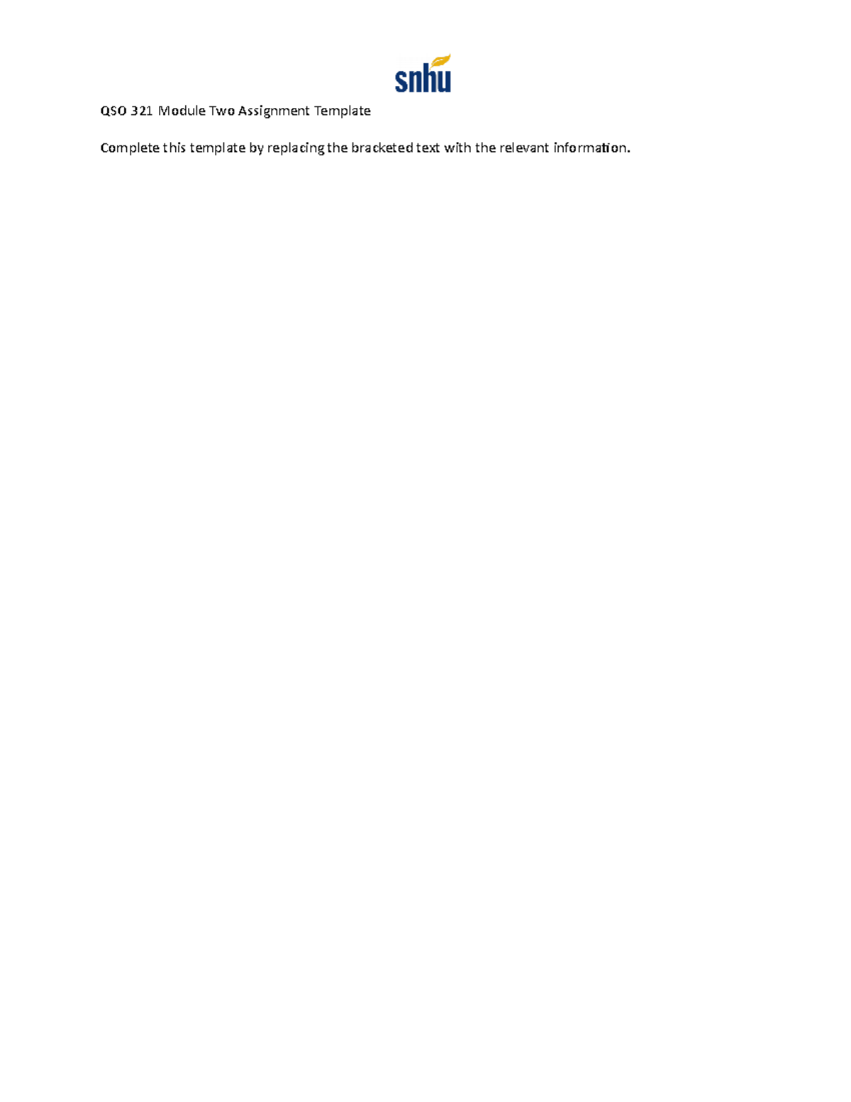 QSO 321 Module Two Assignment Template - QSO 321 Module Two Assignment ...