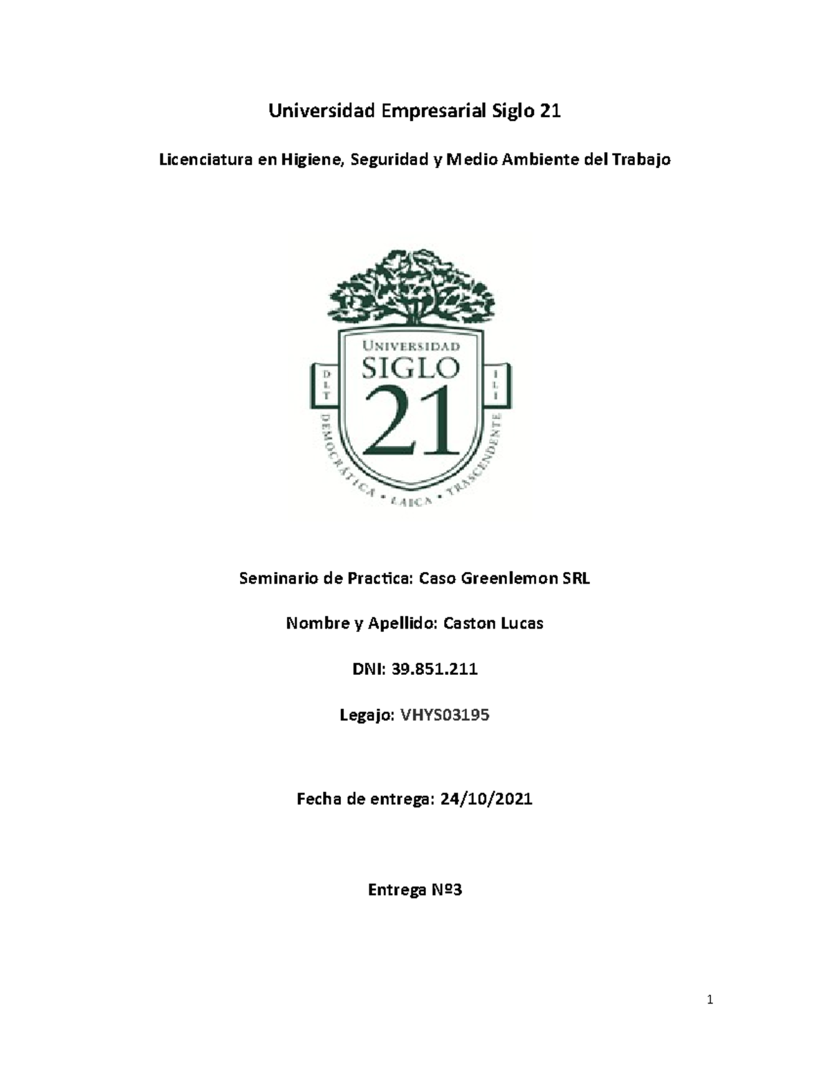 Seminario DE Practica N°3 - Universidad Empresarial Siglo 21 ...
