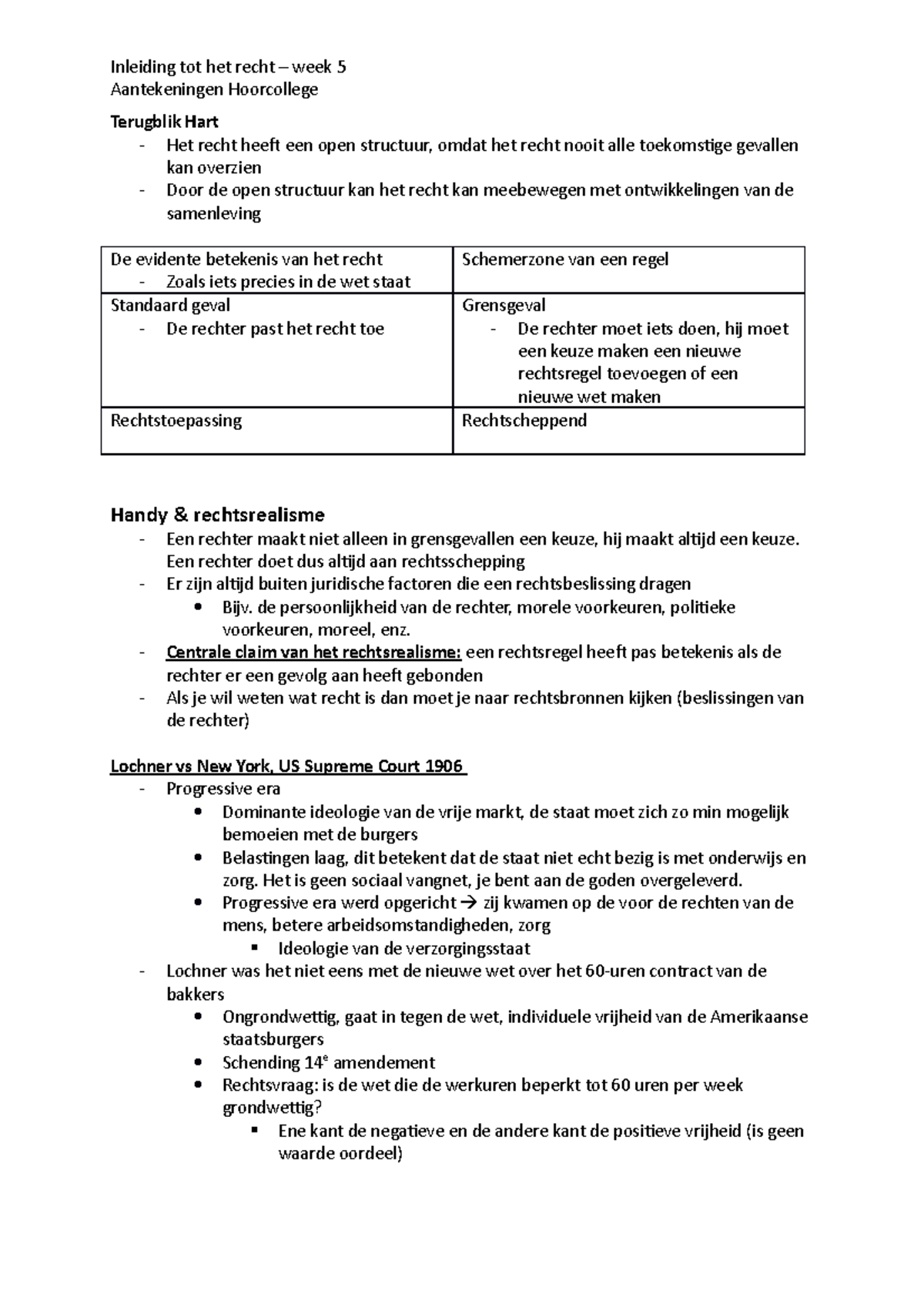 Hoorcollege Inleiding Tot Het Recht Week 5 - Aantekeningen Hoorcollege ...