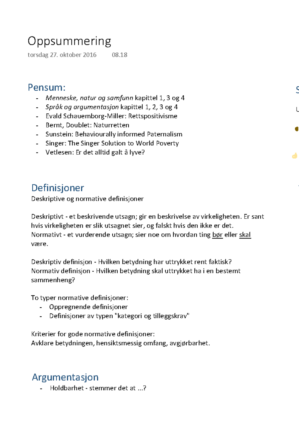 Normative definisjoner