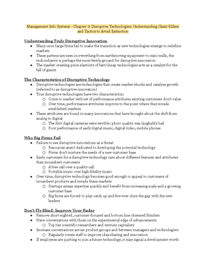 MIS - Chapter 12 - MIS 3533 - Management Info Systems - Chapter 12 ...