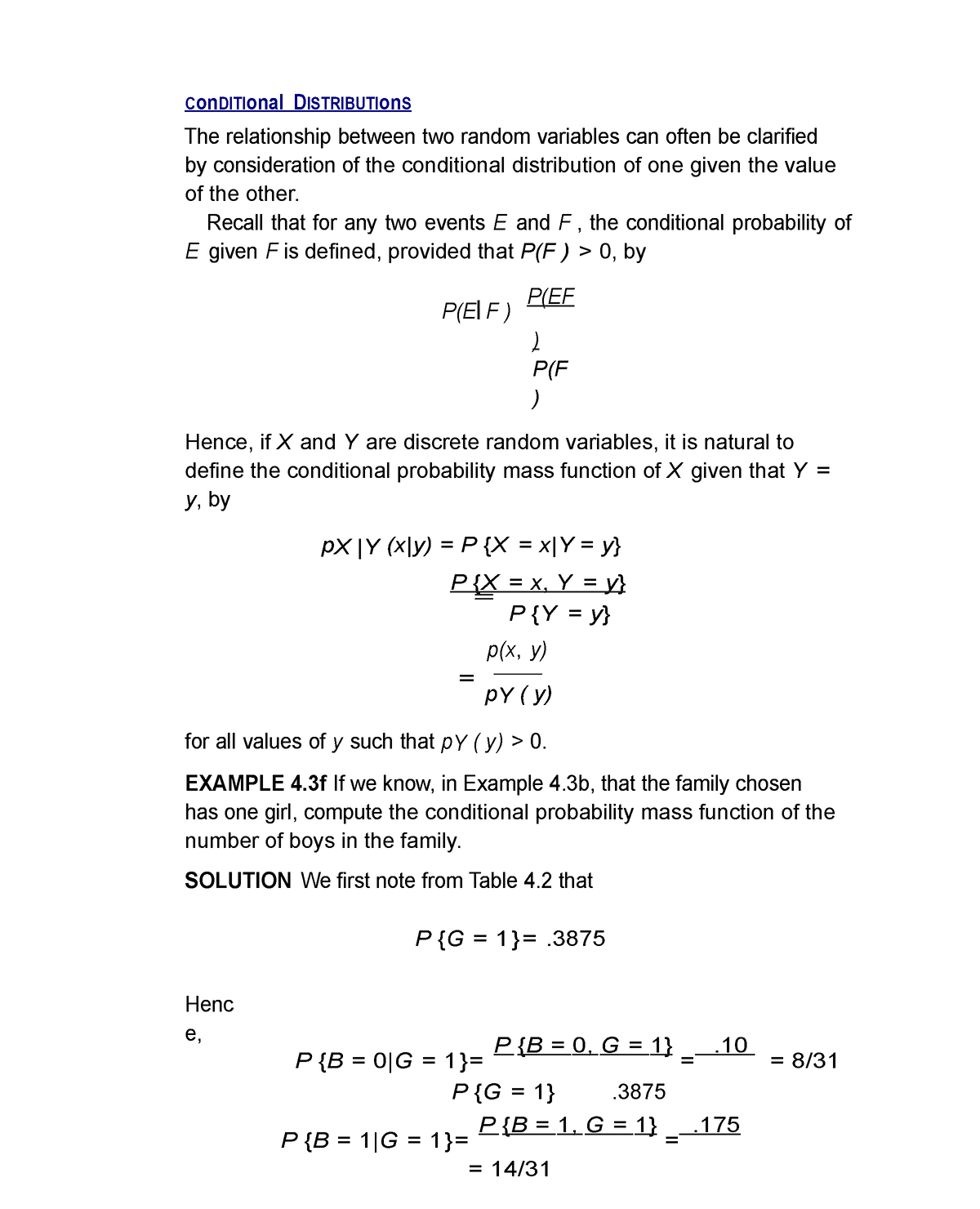 Conditional Distributions - ConDITIonal DISTRIBUTIonS The relationship ...