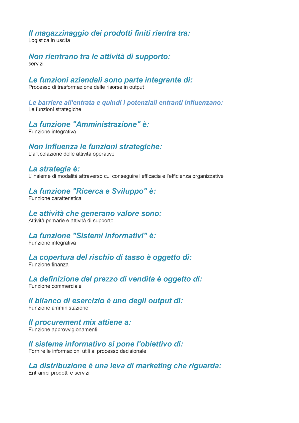 Programmazione E Controllo - Unimercatorum - Preparazione D'esame - Il ...