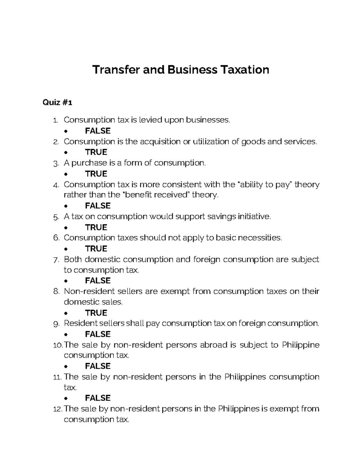 Transfer And Business Taxation Reviewer Tapos Na Pero Yung Mga Walang ...