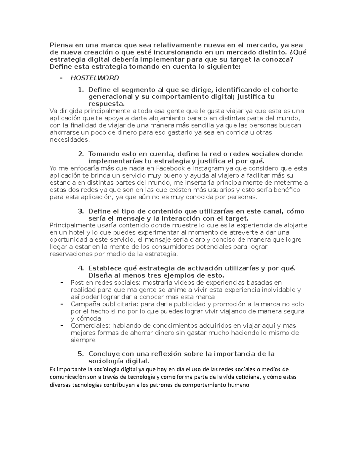 Act 3 estretegias - Act 3 de estrategias - Piensa en una marca que sea ...