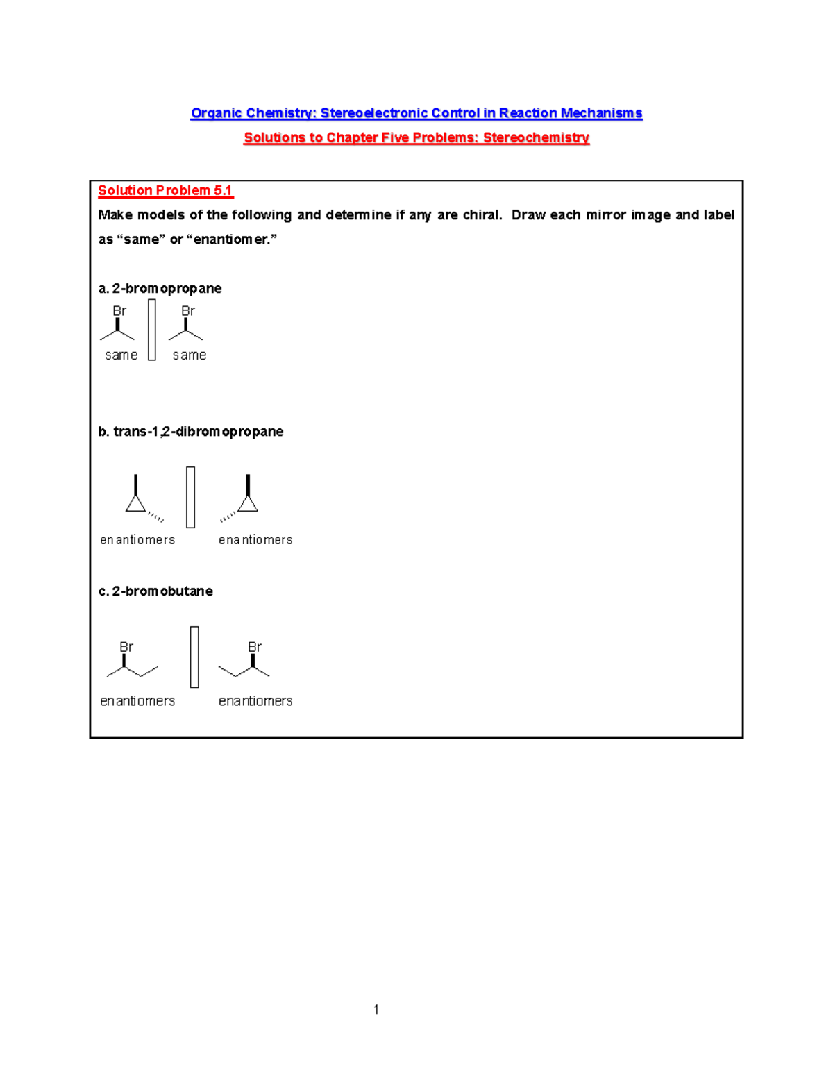 CHEM 242 Chapter 5 HW Answers - Organic Chemistry: Stereoelectronic ...