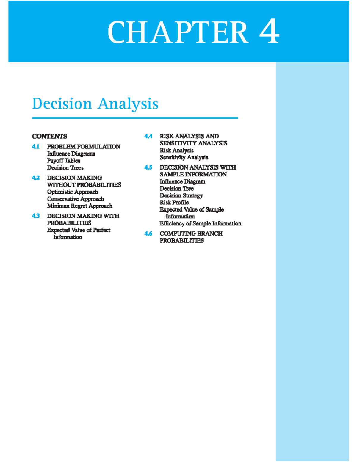 Chapter 4 Decision Analysis Anderson - Decision Analysis CHAPTER 4 102 ...