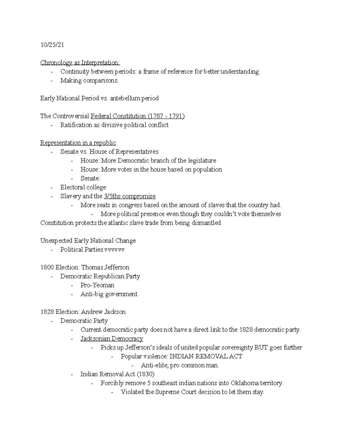 9 Early National Period - 10/25/ Chronology as Interpretation ...