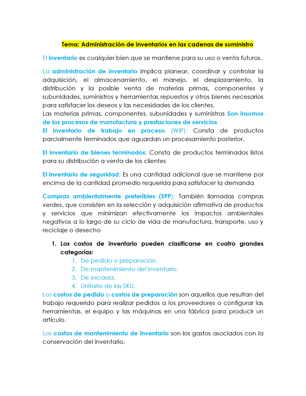 Glosario Tema AdministraciÛn De Inventarios En Las Cadenas De Suministro El 5921