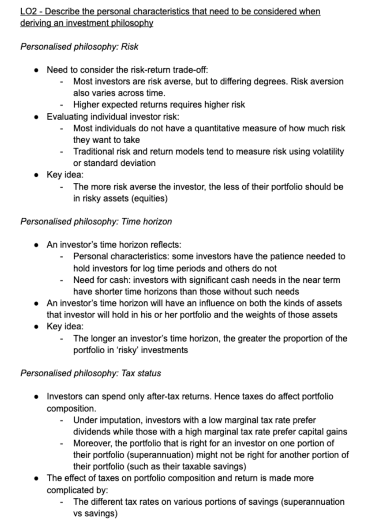LO2 - LO2 Summary - ACFI3018 - Studocu