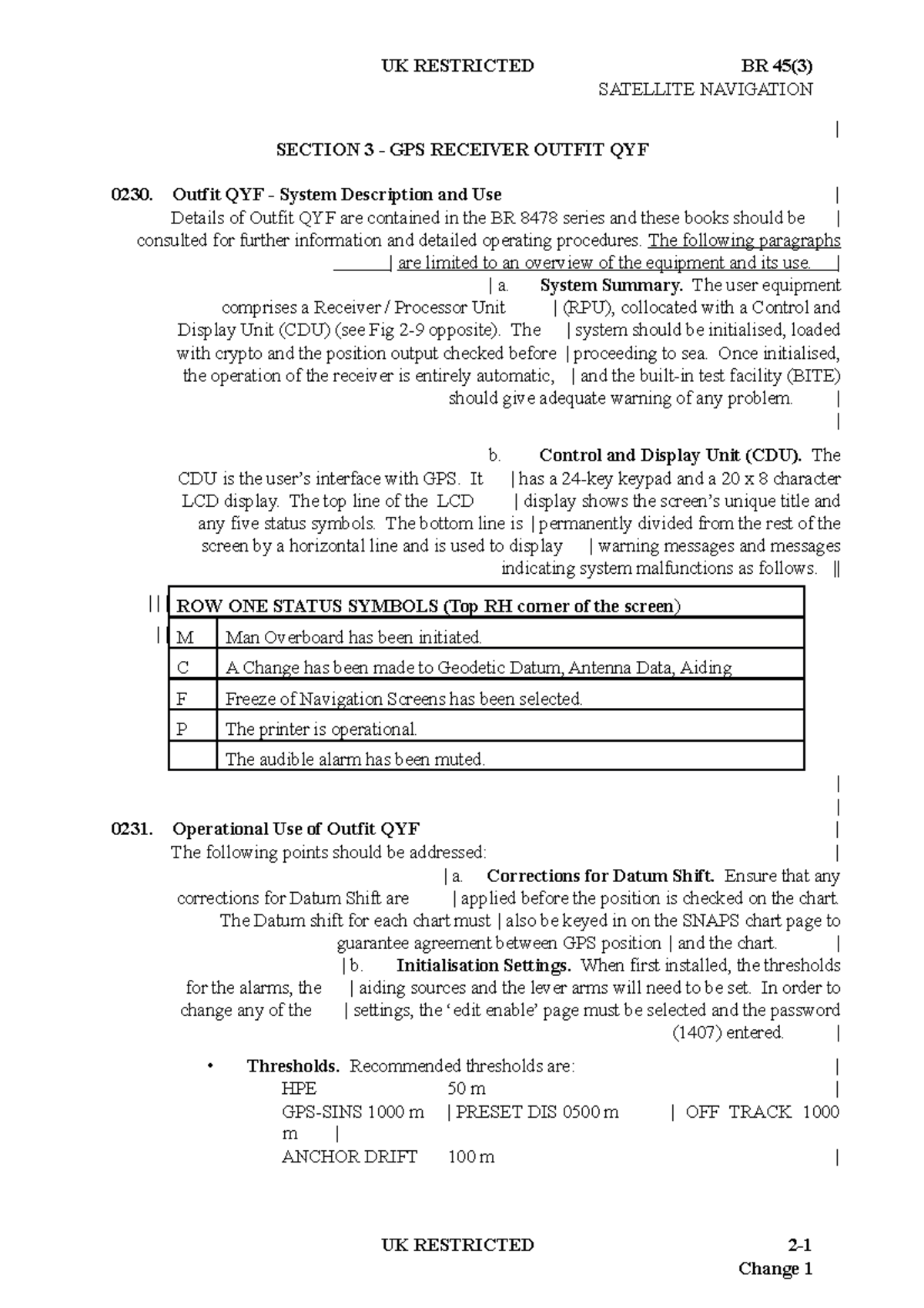 The Admiralty Manual of Navigation (BR 45 Volume 3) Chapter 1 Section 3