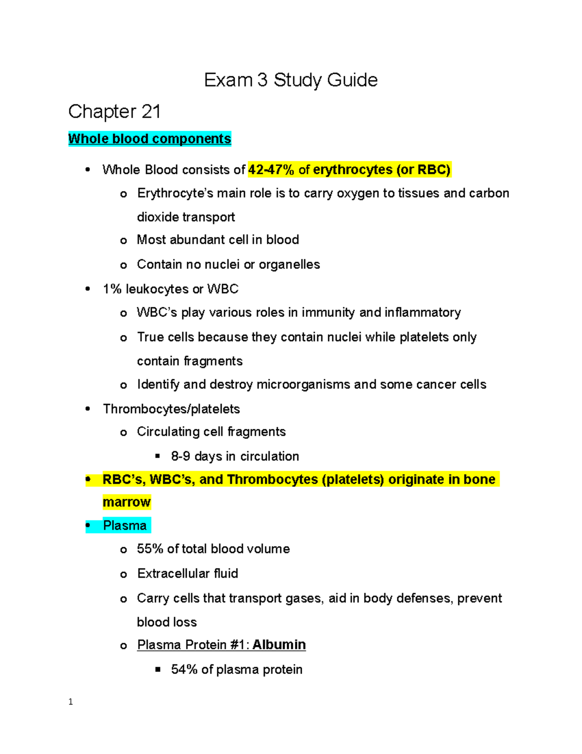 Patho Exam 3 Study Guide 1 - Studocu