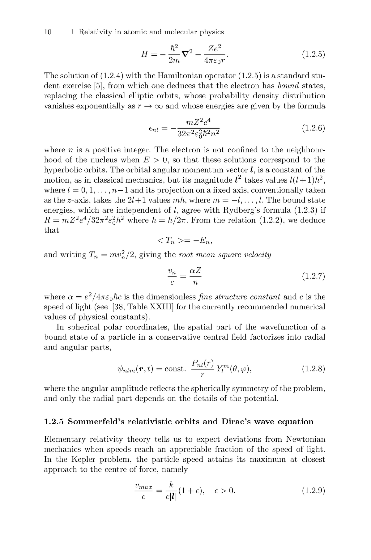 Relativistic Quantum Theory Of Atoms And Molecules (Springer Series On ...