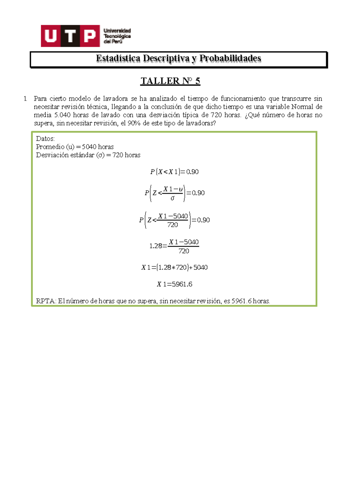 S14.s1 - Taller Nº 5 - EJERCICIOS - Estadística Descriptiva Y ...