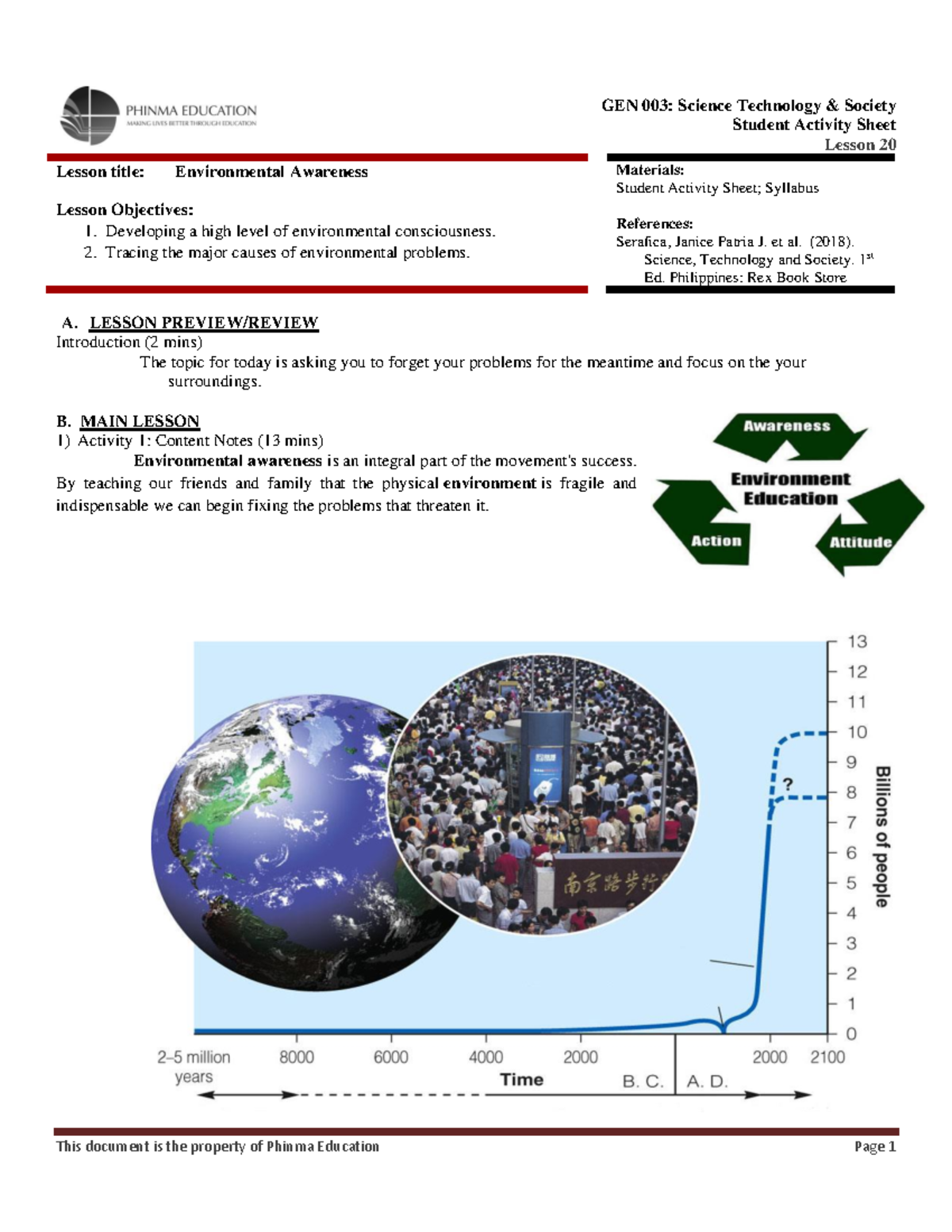 GEN 003 Day 24 Lesson 20 STS SAS - GEN 003: Science Technology ...