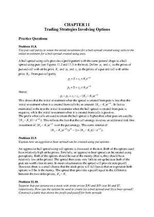 Ch10 Problem Solutions - CHAPTER 10 Properties of Stock Options ...