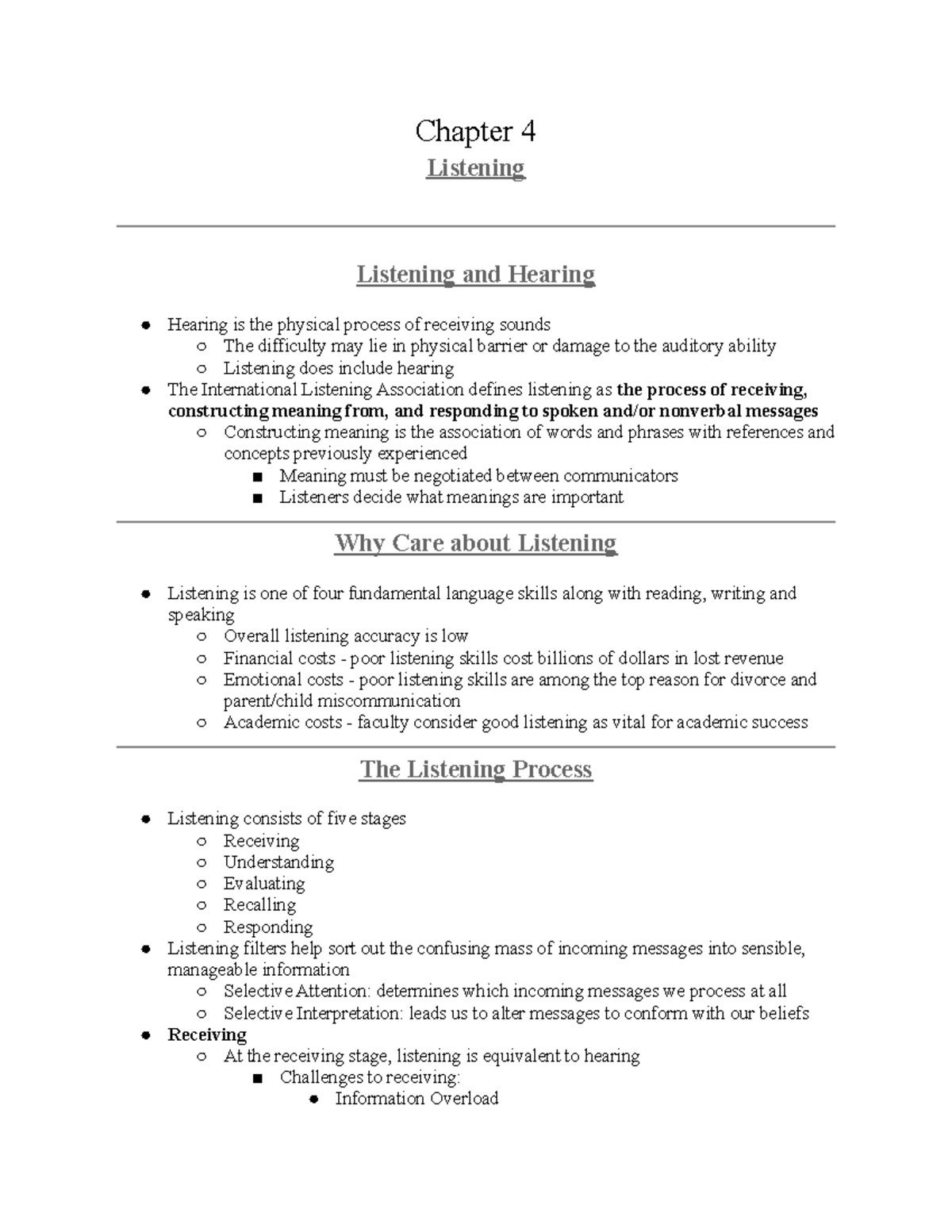 Chapter 4 - Dr. Patrick Sawyer: In-Person Class - Chapter 4 Listening ...