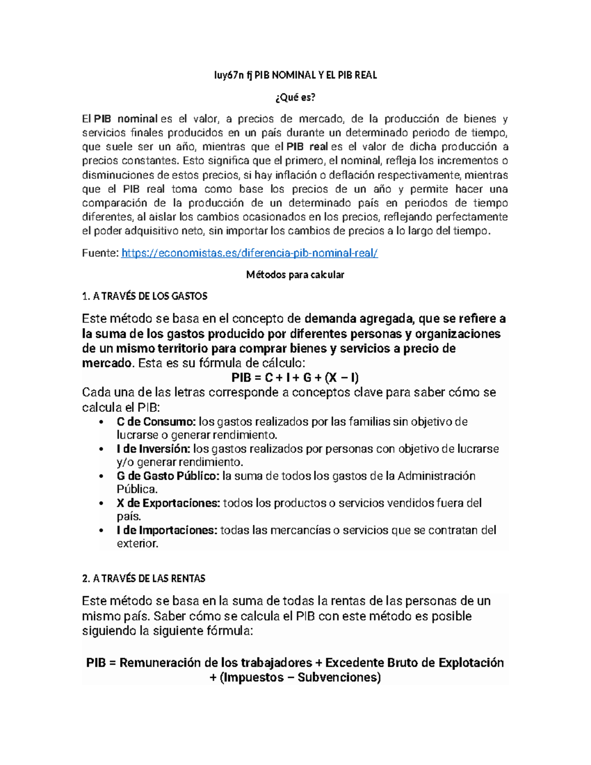 Resumo Da Aula: Pib Nominal Versus Pib Real – AUHG