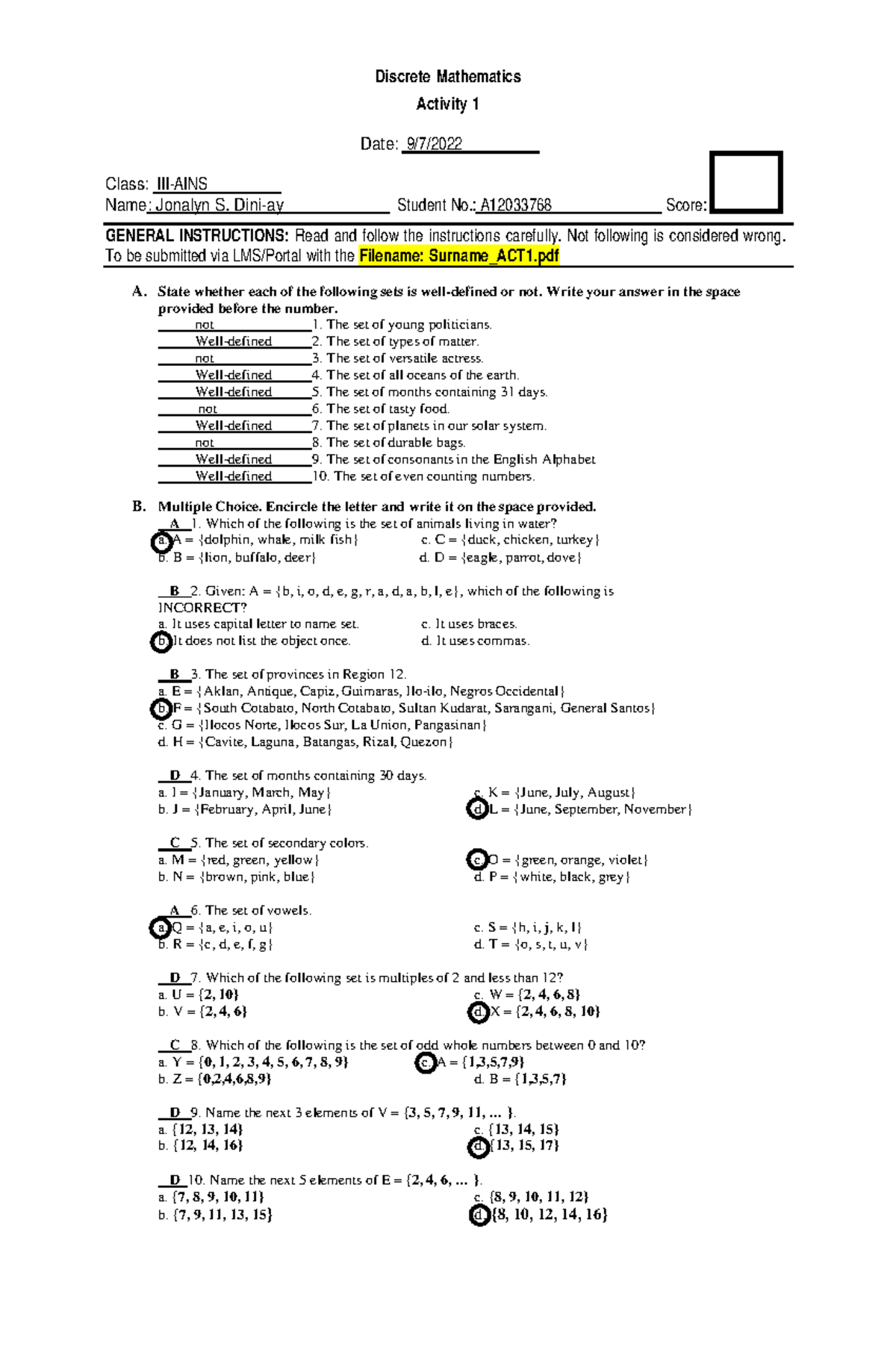 ACT1-UMAK-Discrete-Mathematics Dini-ay - Discrete Mathematics Activity ...