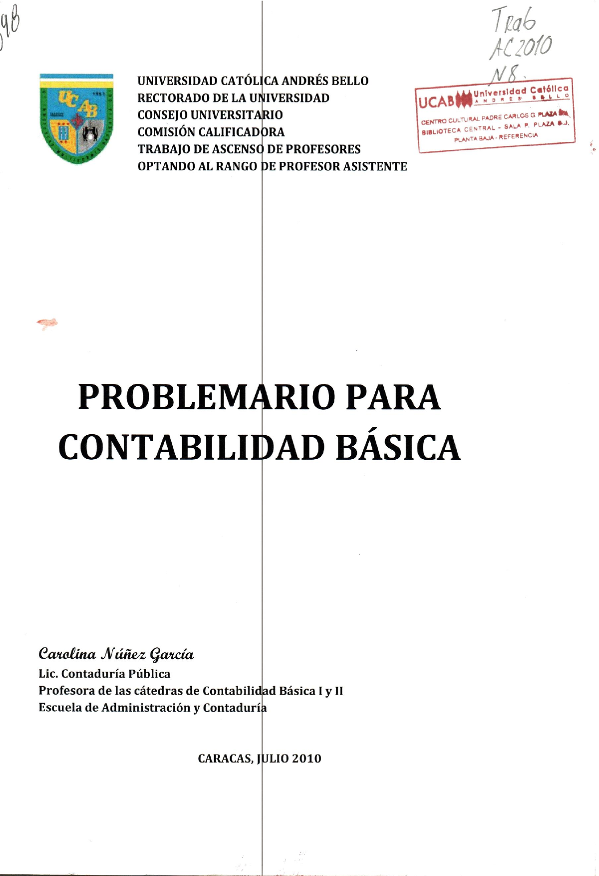 Contabilidad Basica UCAB - Studocu