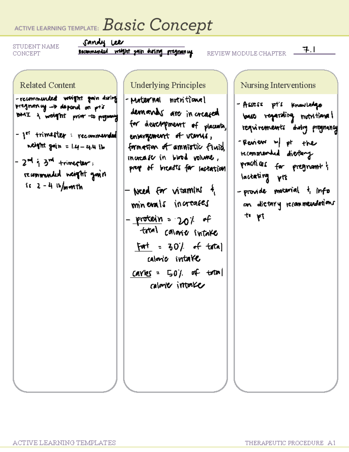 ATI Practice A Nutrition Templates STUDENT NAME CONCEPT REVIEW MODULE