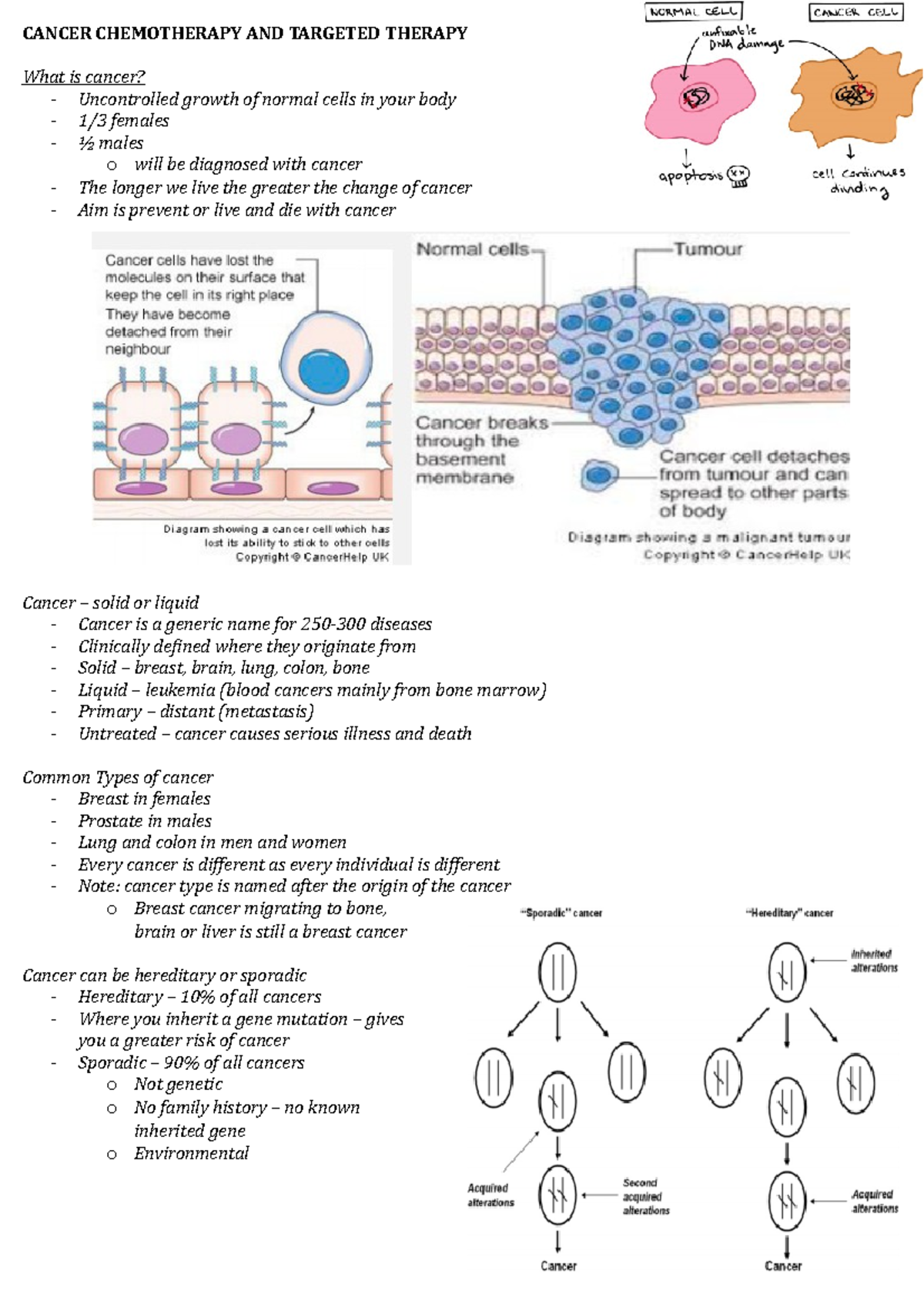 Cancer Chemotherapy AND Targeted Therapy - CANCER CHEMOTHERAPY AND ...