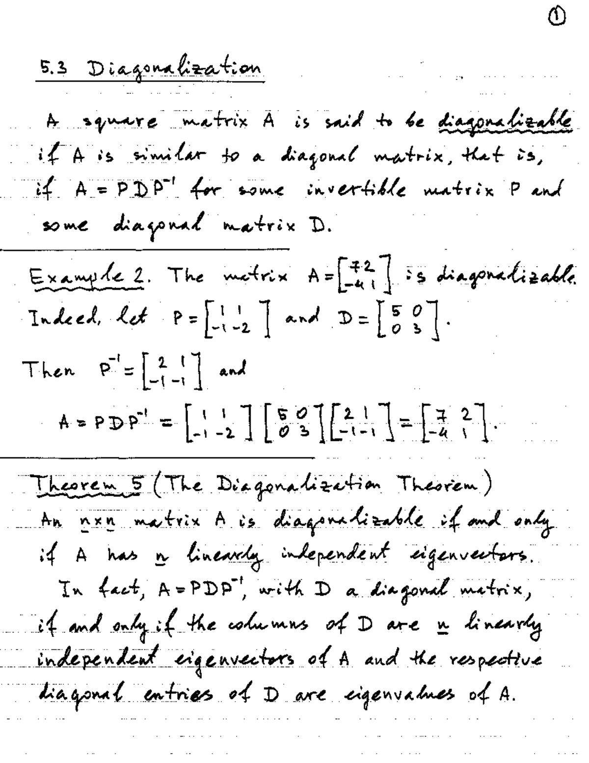 Lecture Notes- Lecture 5.3 - MATH 203 - k is :A dr i sO P i Z. The ELi ...