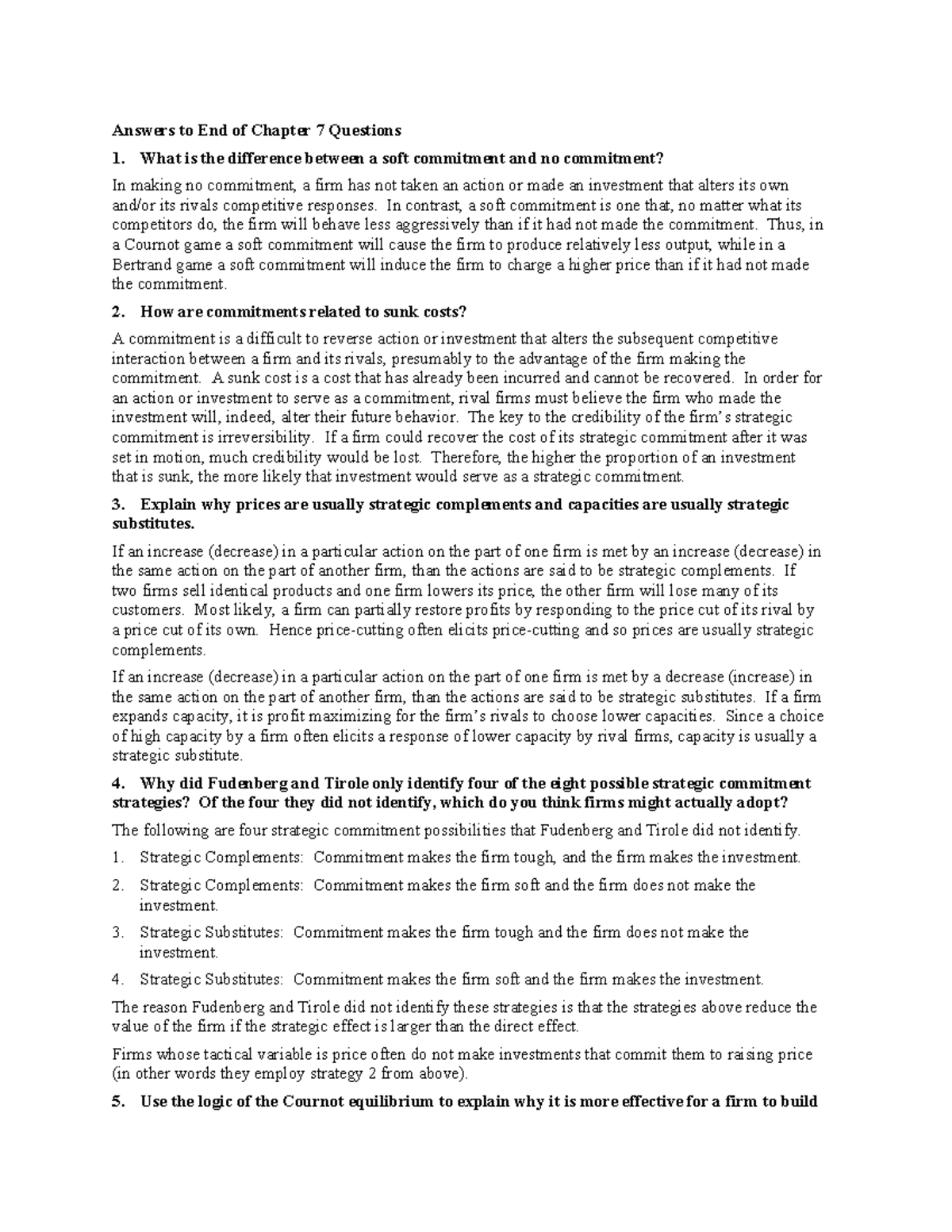 Answers to End of Chapter 7 Questions - Answers to End of Chapter 7 ...