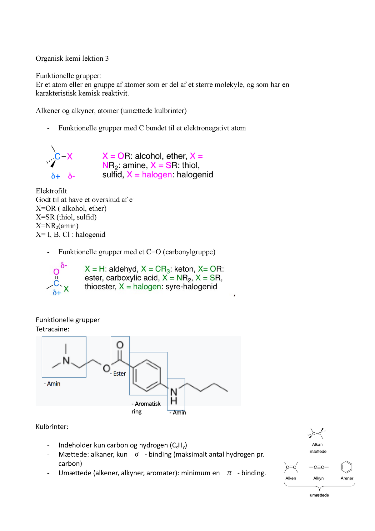 Organisk Kemi Lektion 3 - Alkener Og Alkyner, Atomer (umættede ...