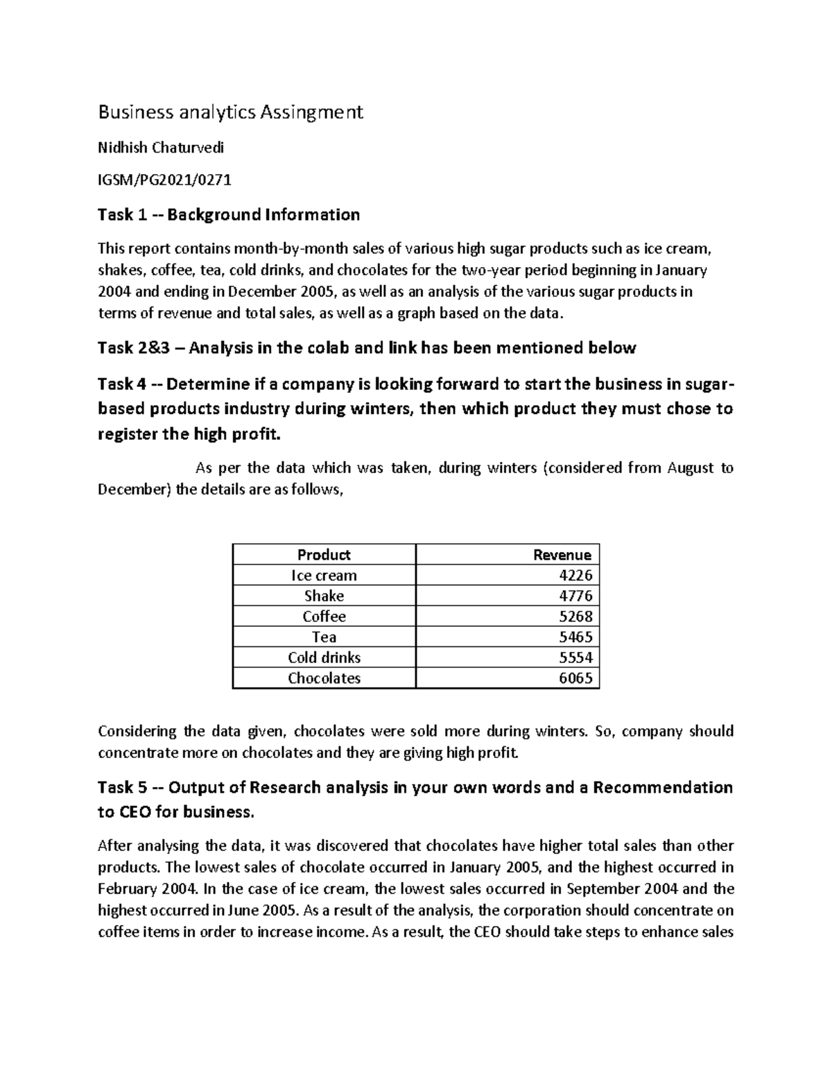 Business analytics Assingment-converted - Business analytics Assingment ...